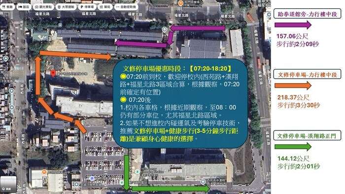 步行距離及時間